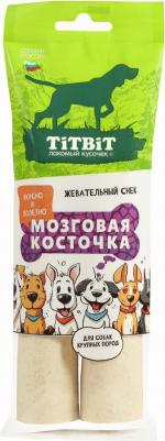 Лакомство для собак крупных пород Жевательный снек Мозговая косточка, 100г – фото 1
