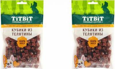 Лакомство для собак мини-пород Кубики из телятины 100 г – фото 2