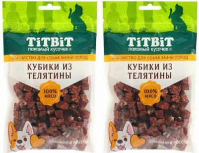 Лакомство для собак мини-пород Кубики из телятины 100 г – фото 5