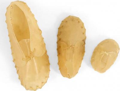 Лакомство для собак, ботинок №5 из сыромятной кожи, 12,5см, 25шт по 20-25г – фото 1