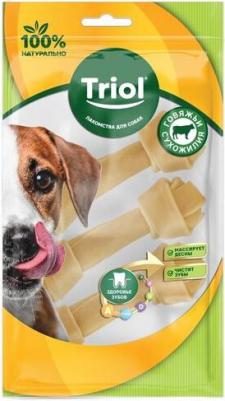 Лакомство для собак, кость узловая из сыромятной кожи, 10см, 3шт по 30-35г – фото 4