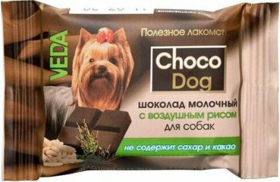 Choco Dog Шоколад молочный с воздушным рисом д/собак 15г – фото 3