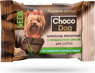Choco Dog Шоколад молочный с воздушным рисом д/собак 15г