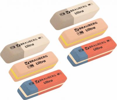 Ластики "Ultra Mix" 6 шт., размер ластика 41х14х8 мм, натуральный каучук, 229602 – фото 2