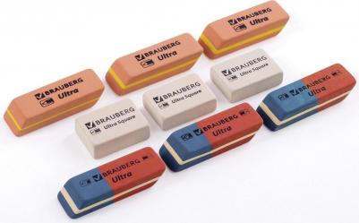 Ластики "Ultra Mix" 9 шт., размер ластика 41х14х8 мм/29х18х8 мм, натуральный каучук, 229604 – фото 2