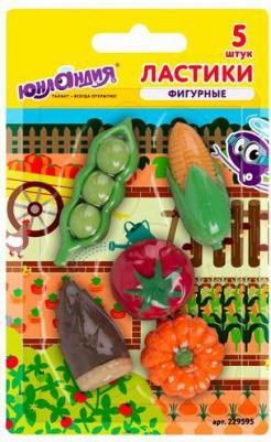 Набор ластиков фигурных "Огород", 5 шт, ассорти, 229595