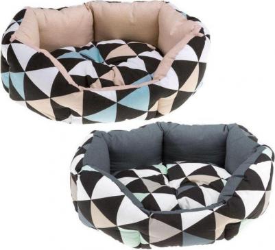 Подушка круглая с бортами DOMINO 60 Треугольники с розовым разноцветный 46х60х20 см – фото 1