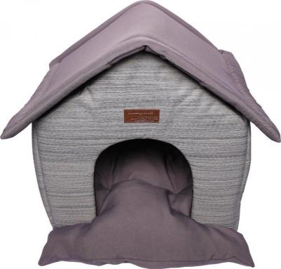 домик-лежанка Франк LM00115-17-1 для собак мелких пород и кошек, серый - 45x40x45 cм – фото 2