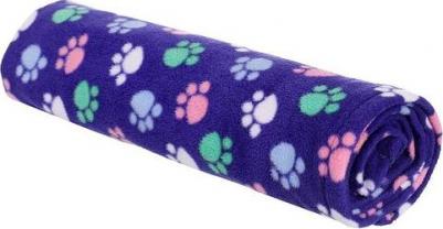 Одеяло для кошек и собак Клетка флис, красный, 100x75 см