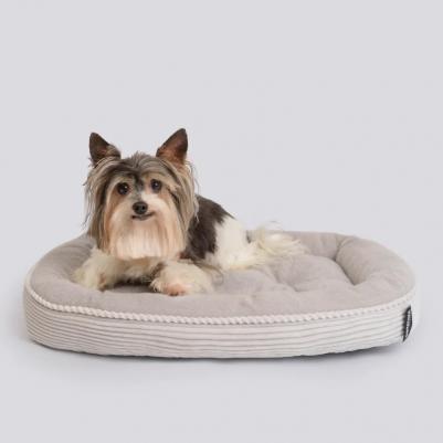 Лежак для кошек и собак мелких и средних пород Вельвет, 60х50х9 см, серый