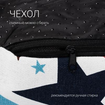 Матрас с антискользящим дном для собак и кошек Звезды, 80х55х10 см – фото 2