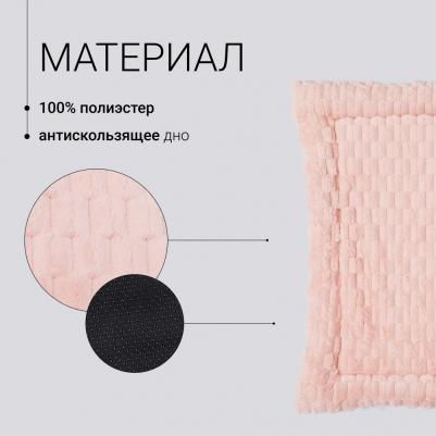 Подстилка для кошек и собак мелких пород, 60х40х5 см, розовая – фото 5
