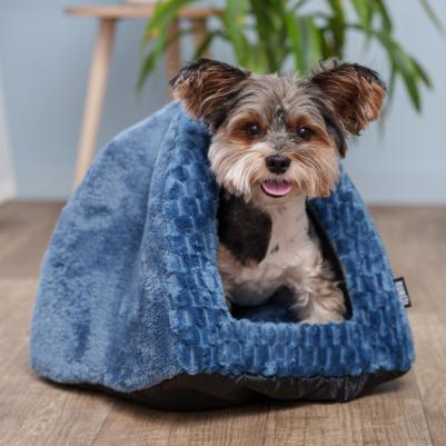 Дом для кошек и собак мелких пород, 35х35х30 см, синий – фото 1