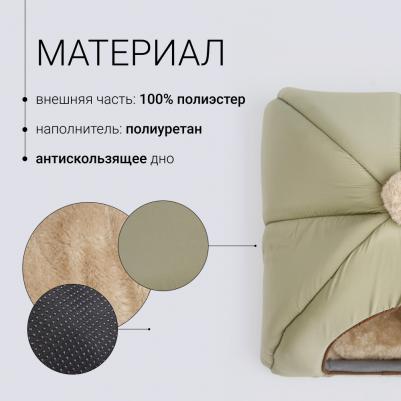 Дом для кошек и собак мелких пород, 40х40х35 см, зеленый – фото 5