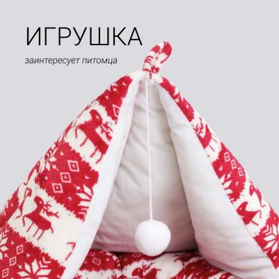 Дом с оленями 50х50х45, красный 4680368449817 – фото 2