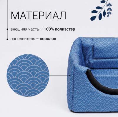 Дом-трансформер (3 в 1) для собак и кошек, 38х38х37 см, синий – фото 2