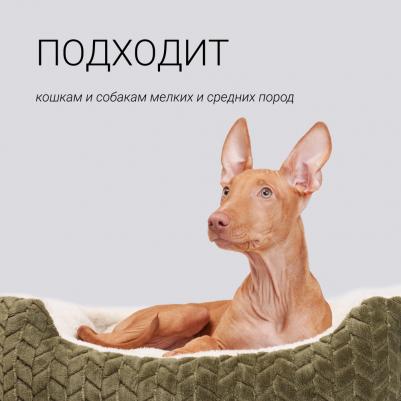 Лежак для кошек и собак, 65х55x18 см, серый – фото 3