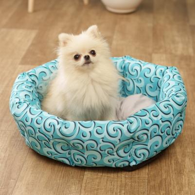 Лежак для кошек и собак мелких пород Коринф, 49х45х16 см, бирюзовый – фото 7