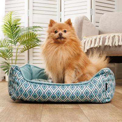 Лежак для кошек и собак мелких пород Румба, 52х45х17 см, бирюзовый – фото 5