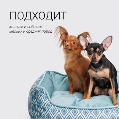 Лежак для кошек и собак мелких пород Румба, 52х45х17 см, бирюзовый – фото 7