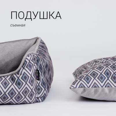 Лежак для кошек и собак мелких пород Румба, 52х45х17 см, серый – фото 3