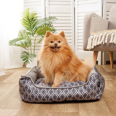 Лежак для кошек и собак мелких пород Румба, 52х45х17 см, серый – фото 6