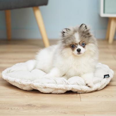 Лежак для кошек и собак Плюшевые Лапки, 57 см, бежевый – фото 8