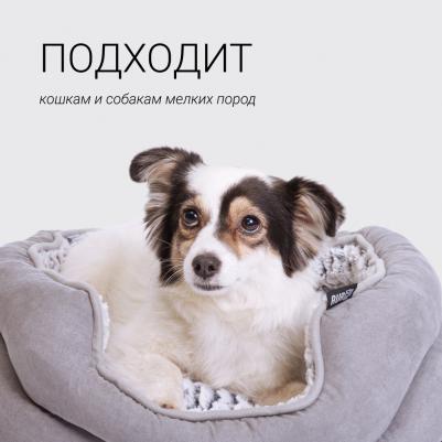 Лежак для собак и кошек, 54х51 см, серый – фото 4