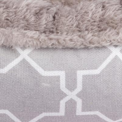 Лежак круглый для кошек и собак мелких и средних пород, 50 см, серый – фото 3