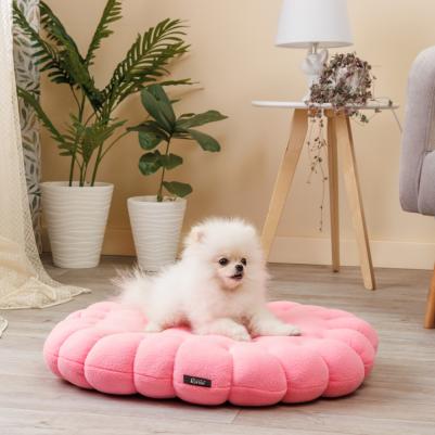 Лежак круглый для кошек и собак мелких и средних пород Крекер, 50 см, розовый – фото 6