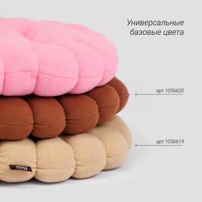 Лежак круглый для кошек и собак мелких и средних пород Крекер, 50 см, розовый – фото 7