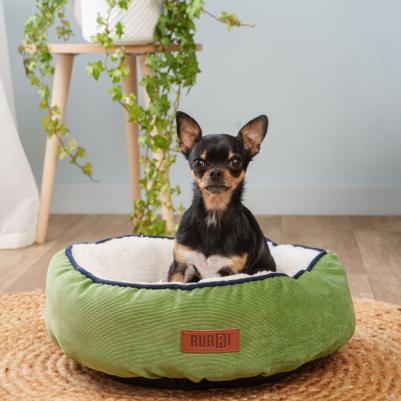 Лежак круглый для собак и кошек, 44 см, зеленый – фото 7