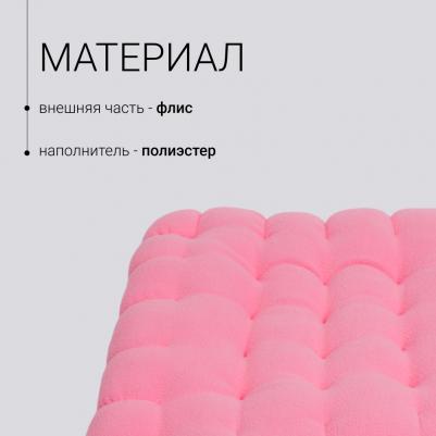 Лежак квадратный для кошек и собак Крекер, 50 см, розовый – фото 5