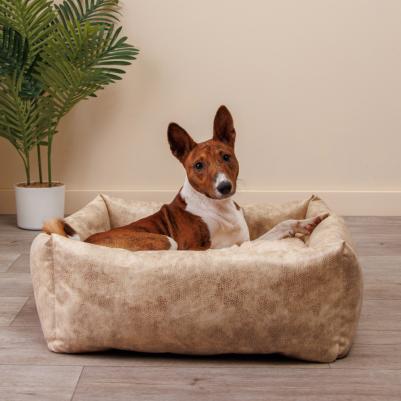 Лежак квадратный для собак и кошек, 60х60 см, бежевый – фото 7