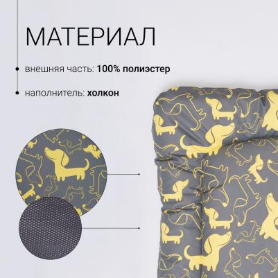 Матрас для собак и кошек Такса, 53х39 см, хаки – фото 5