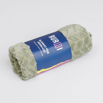 Плед однотонный для кошек и собак, 75х50 см, зеленый – фото 5