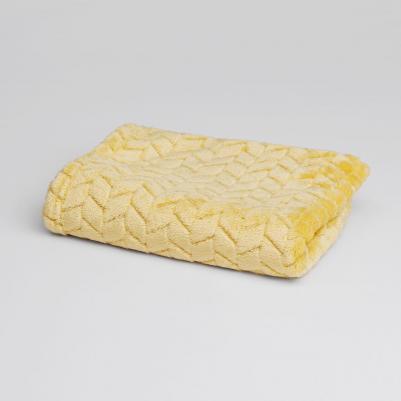 Плед однотонный для кошек и собак, 75х50 см, желтый – фото 3