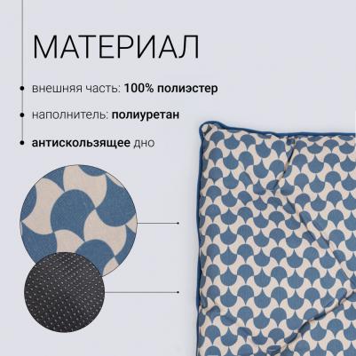 Подстилка для кошек и собак мелких и средних пород Флора, 74х61х9 см, синяя – фото 6