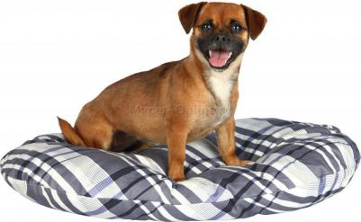 Лежак для животных Jerry, хлопок, серый/белый, 70 х 45 х 8 см – фото 2