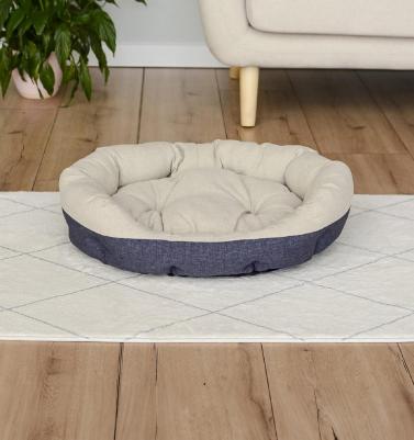 Лежанка для собак и кошек рогожка 48x60x20см бежевый