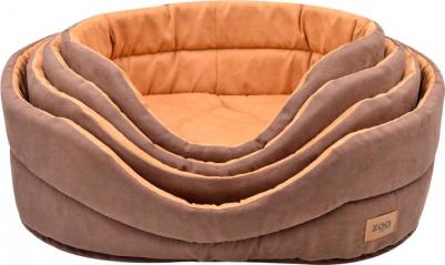 Лежанка для кошек "Classic" иск.замша №3 49*33*17 см коричневая 75663 – фото 1