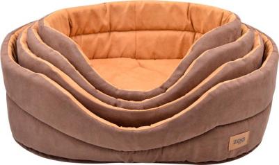 Лежанка для кошек "Classic" иск.замша №6 68*52*19 см коричневая 75666 – фото 1