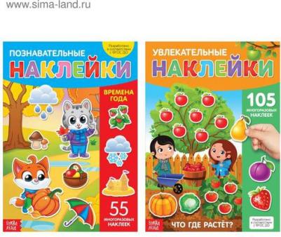 Пособие Наклейки многоразовые Мир вокруг меня A4 2шт 4609387 – фото 7