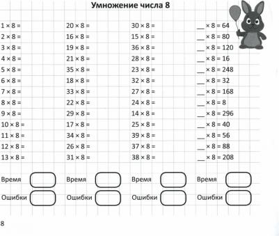 Арифметический тренажёр "Умножение" (57306001) – фото 1