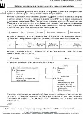 Крылов Сергей Сергеевич, Чуркина Татьяна Евгеньевна. ЕГЭ-2024. Информатика. Типовые экзаменационные варианты. 20 вариантов – фото 1