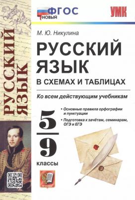 Никулина Марина Юрьевна. Русский язык в схемах и таблицах. 5-9 классы. ФГОС