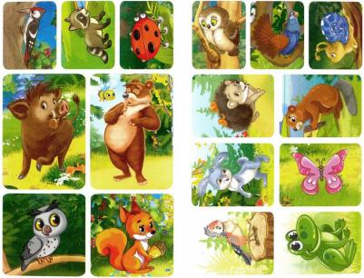 Шестакова Ирина Борисовна. Лесные животные с наклейками – фото 2