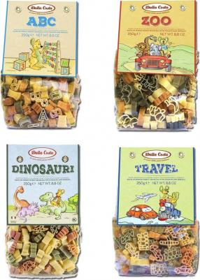 Макаронные изделия для детей со шпинатом и томатами Фигурные, 4 шт по 250 г