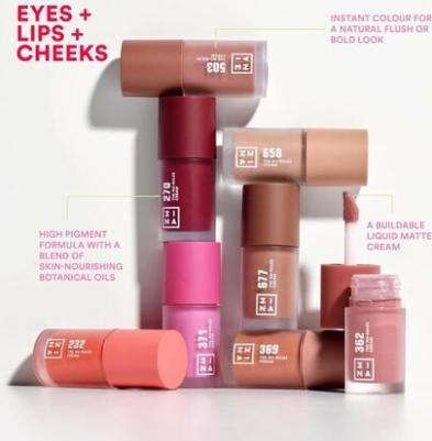 MAKEUP The No-Rules Cream 270 Wine Red Liquid Blush Matte с маслом сладкого миндаля Vegan Cruelt Free – фото 4