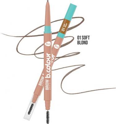 Карандаш для бровей кремовый B Colour автоматический тон 01 Soft blond 0,06 г – фото 5